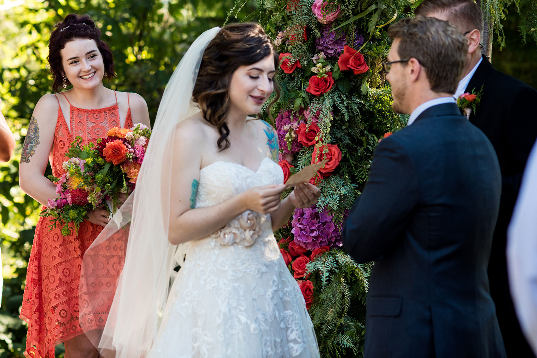 Bellingham backyard wedding ceremony 