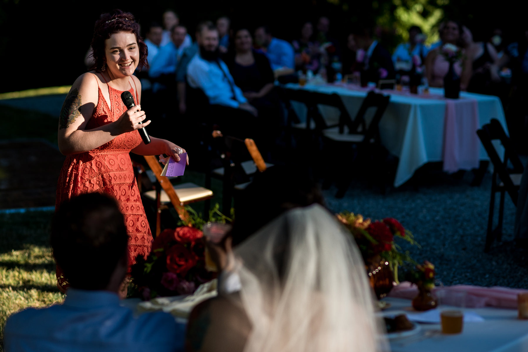 Bellingham backyard wedding toasts