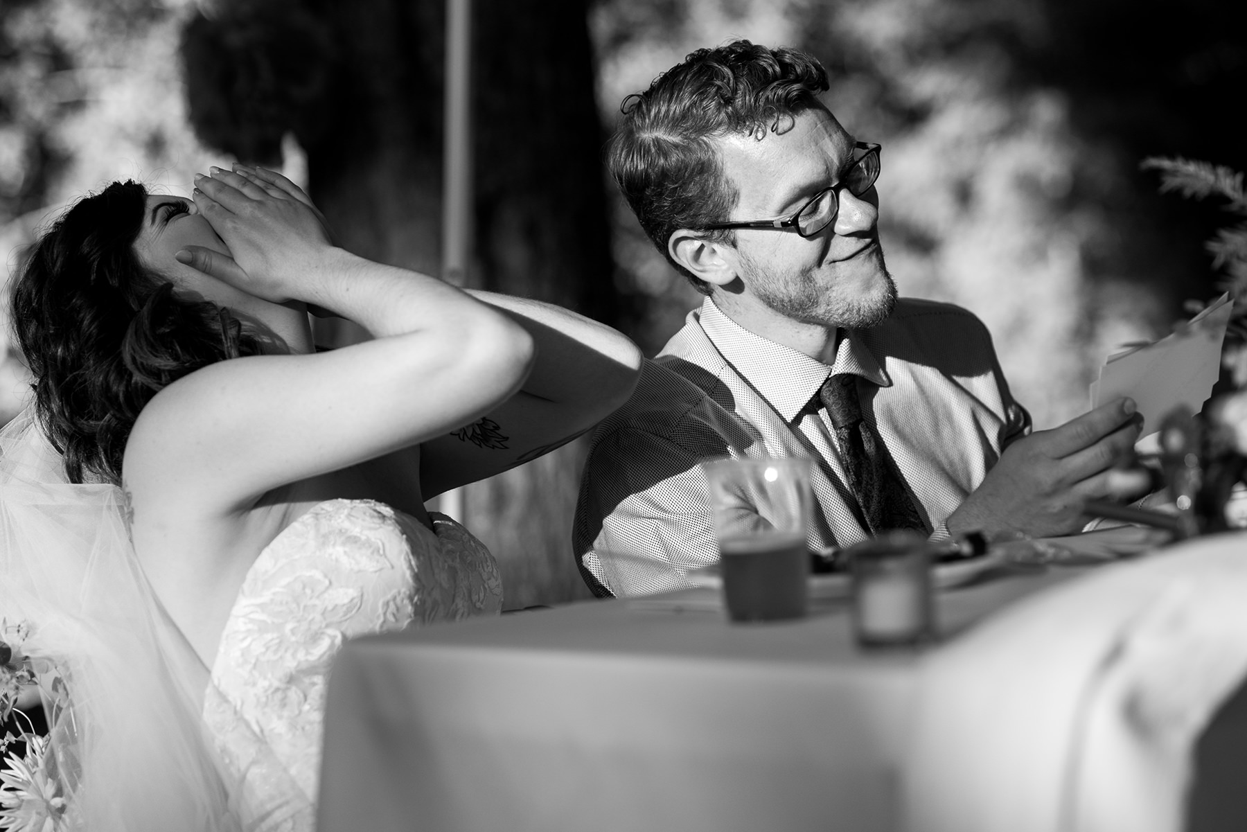 Bellingham backyard wedding toasts