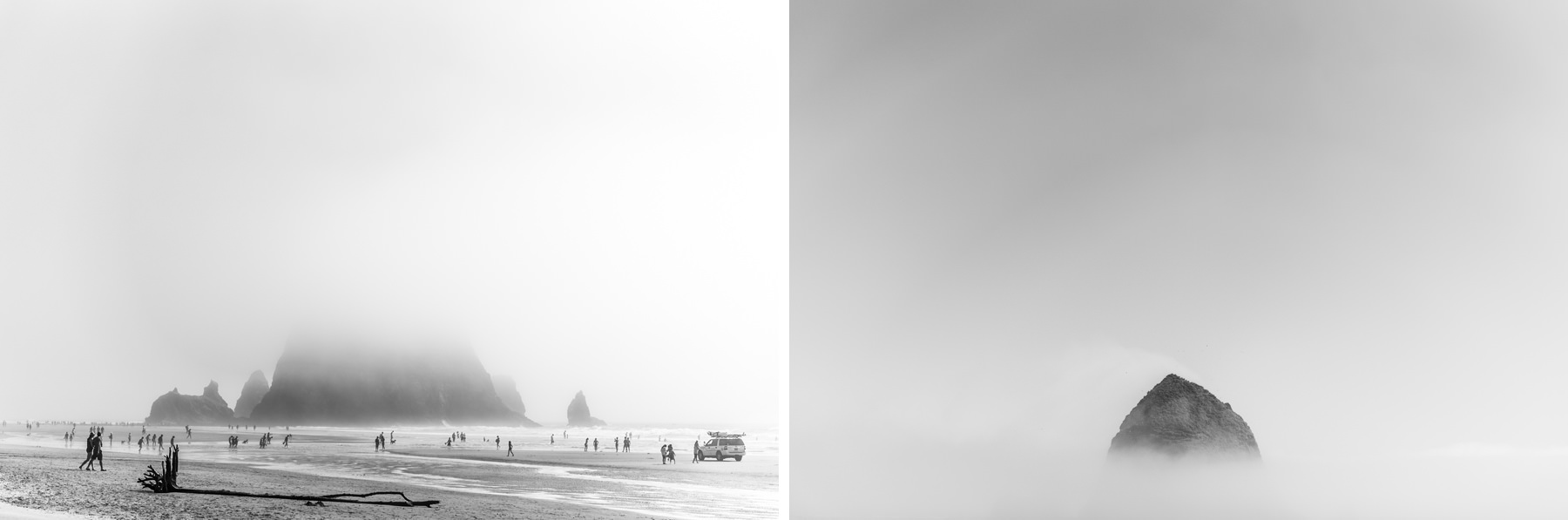 fog day at cannon beach