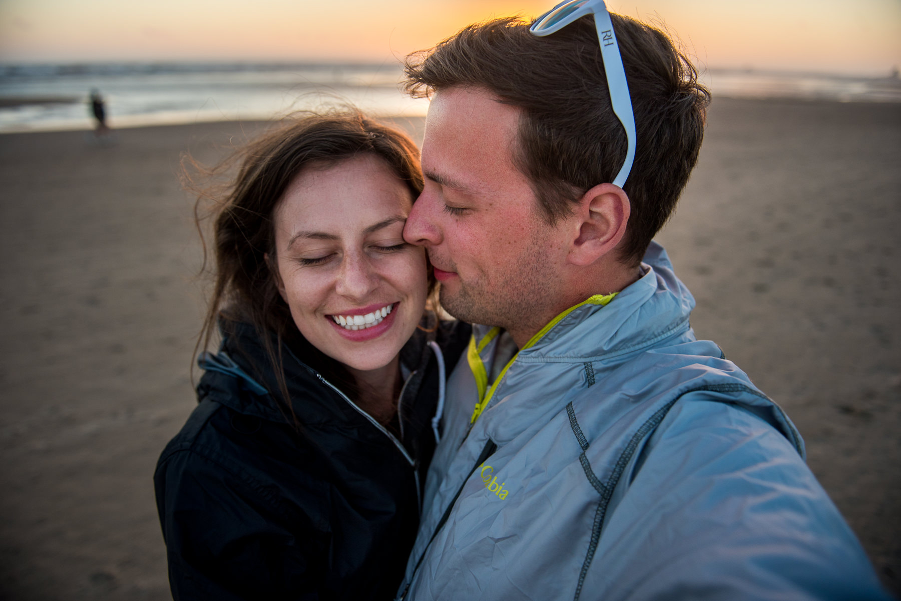 sweet moment at cannon beach