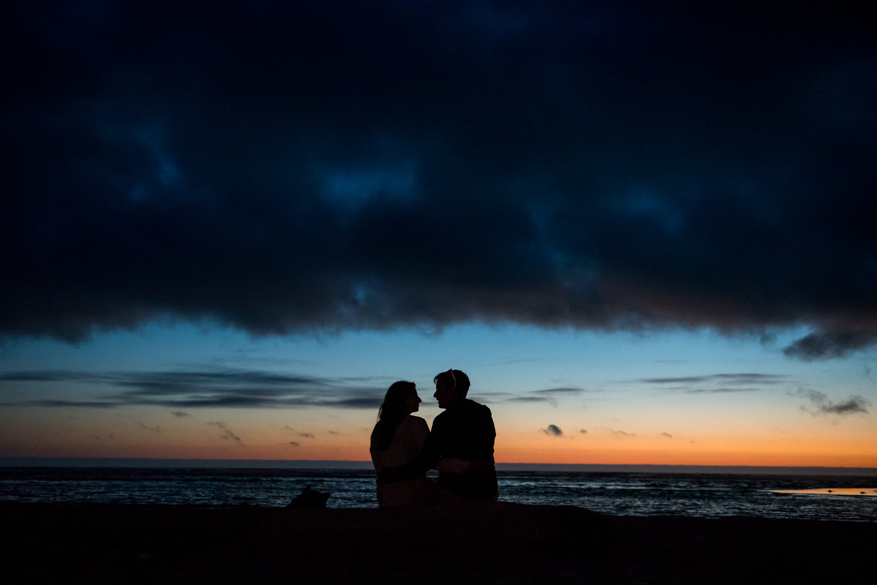 couple watching the sunset