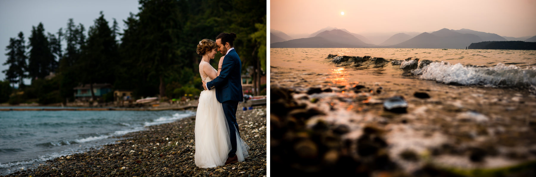 seabeck waterfront wedding portraits