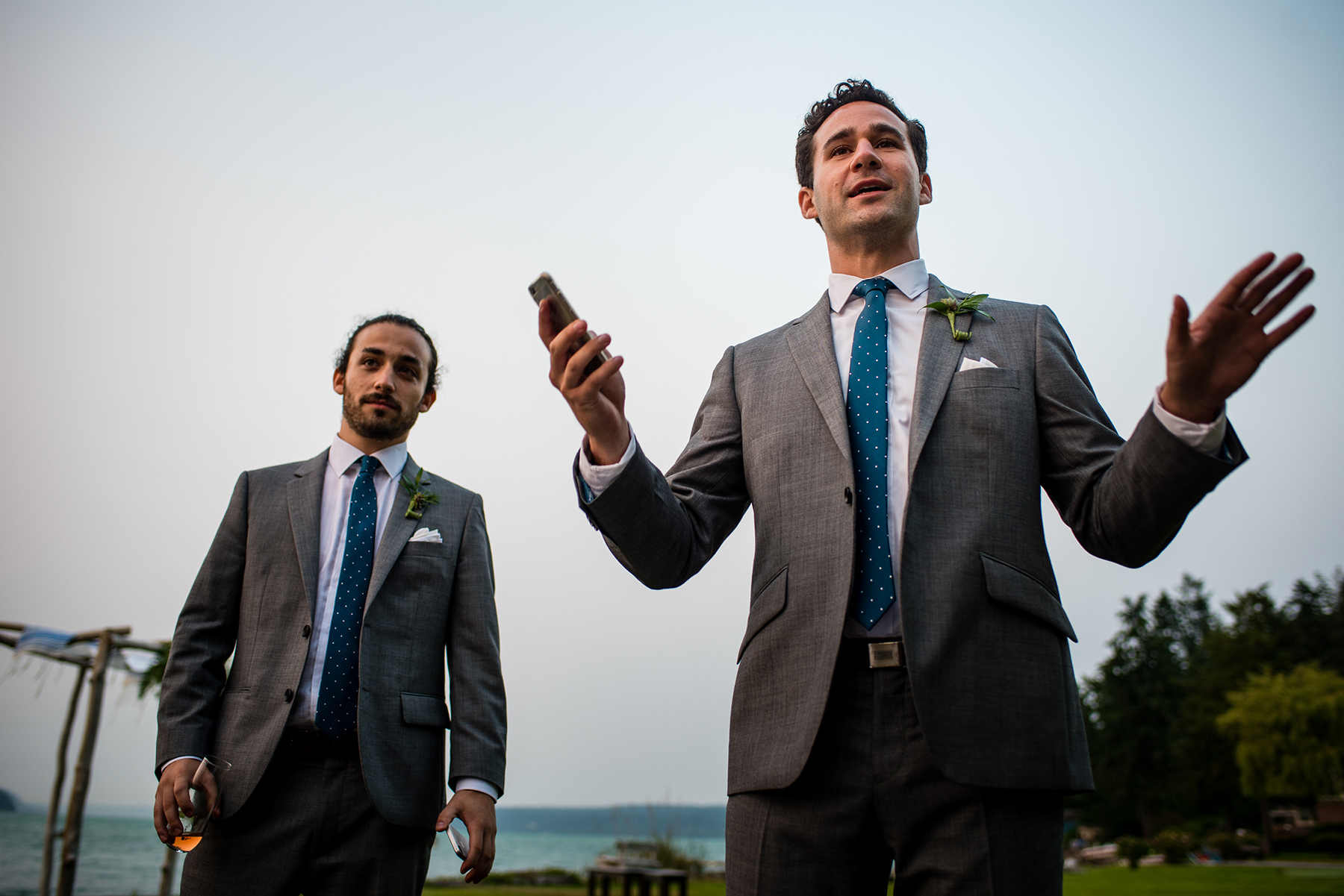 brothers give wedding toast