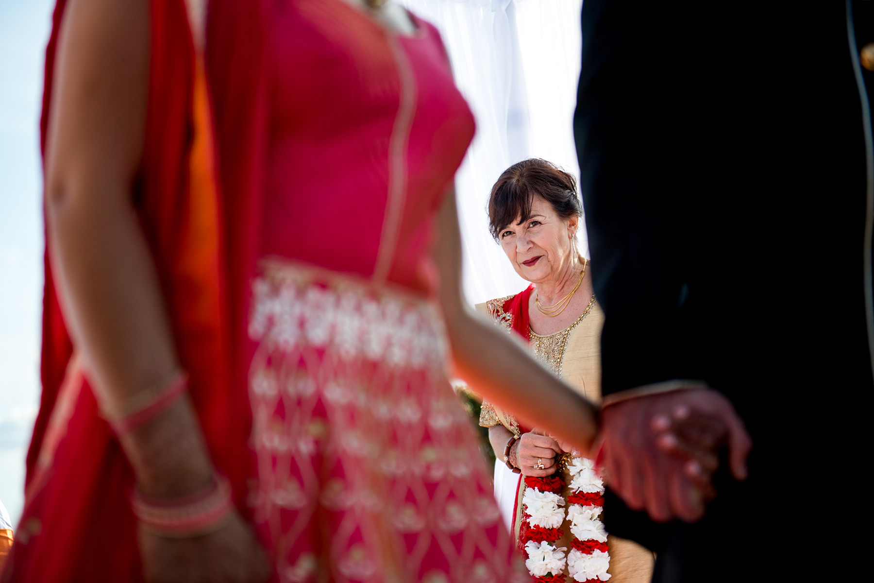 mother of groom smiling